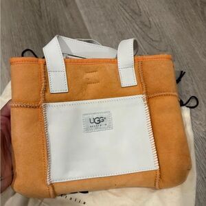 UGG Suede Orange and White Handbag